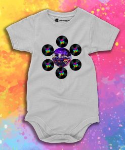 Disco Rainbow Album Flower Baby Onesie