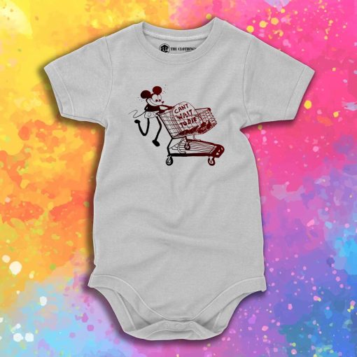 Disney Mickey Cant Wait To Die Baby Onesie