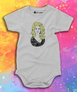 Dolly Parton Illustration Art Baby Onesie