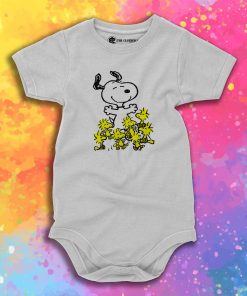 Happy Snoopy Peanuts Baby Onesie