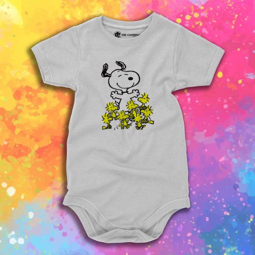 Happy Snoopy Peanuts Baby Onesie