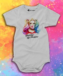 Harley Quinn Mummys not Daddys Lil Monster Baby Onesie