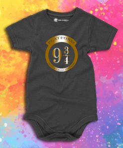 Harry Potter Platform 9 3 4 Kings Cross Station Baby Onesie