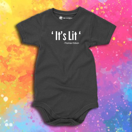 ItS Lit Thomas Edison Baby Onesie