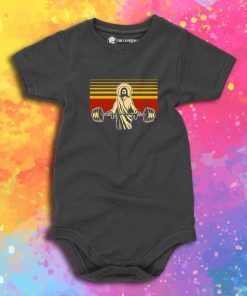 Jesus Is My Spotter Vintage Baby Onesie