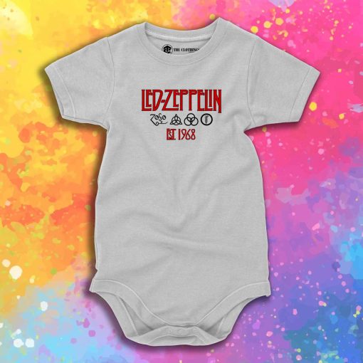 Led Zeppelin Symbols Est 68 Baby Onesie