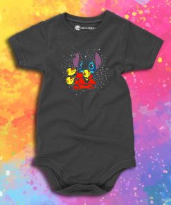 Lilo And Stitch Kungfu Funny Baby Onesie