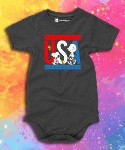 Peanuts Snoopy Americana USA Baby Onesie