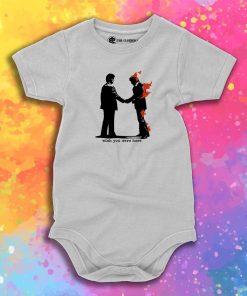 Pink Floyd Wish You Were Here Flaming Baby Onesie