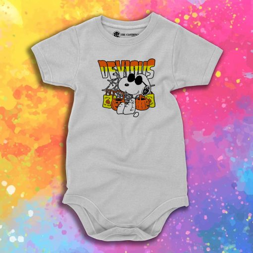 Snoopy Devious Halloween Trick Or Treat Baby Onesie