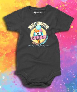 Special of Big Worms Ice Cream Baby Onesie