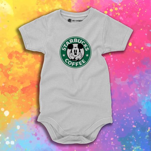 Starbucks Coffee Mickey Mouse Baby Onesie