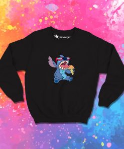 Stitch Eat Ice Cream Funny Sweatshirt