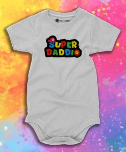 Super Daddio Mario Bros Baby Onesie