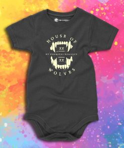 Vintage My Chemical Romance House Of Wolves Baby Onesie