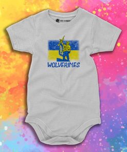 Wolverines Support Ukraine Baby Onesie