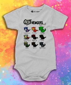 cat vengers assemble hero black Baby Onesie