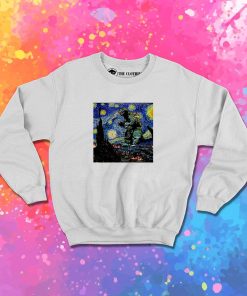 Godzilla Starry Night Van Gogh Sweatshirt