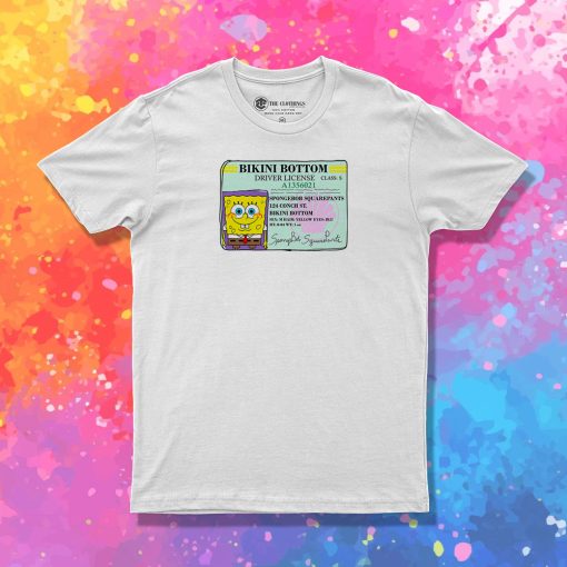 Spongebob Bikini Bottom Driver License T Shirt