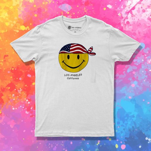 Vintage Smiley Face Los Angeles California T Shirt