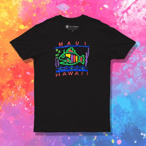 Vintage Vintage Maui Hawaii Neon Fish T Shirt