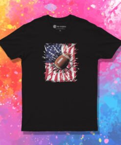 4th Of July Football Usa American Flag Patriotic T Shirt