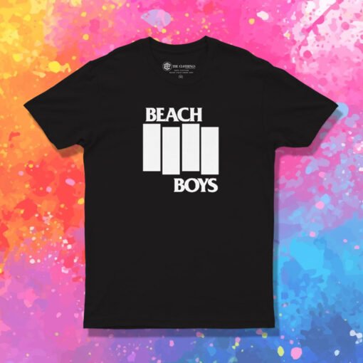 Beach Boys Black Flag Logo Parody T Shirt