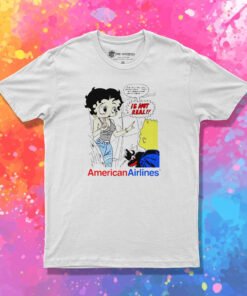 Betty Boop And Bart Simpson American Airlines T Shirt