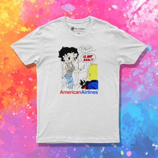 Betty Boop And Bart Simpson American Airlines T Shirt