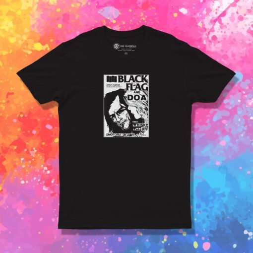 Black Flag Whiskey Raymond Pettibon Henry Rollins Gildan T Shirt