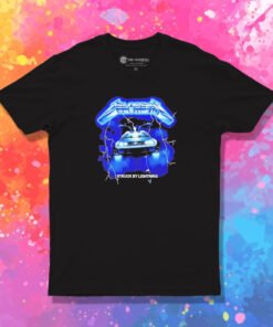 Delorean Struck By Lightning Back To The Future And Metallicas Ride The Lightning T Shirt