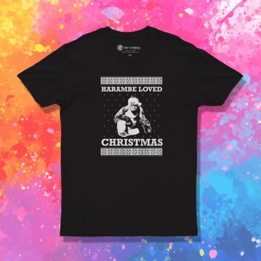 FreshRags Harambe Loved Christmas Ugly T Shirt