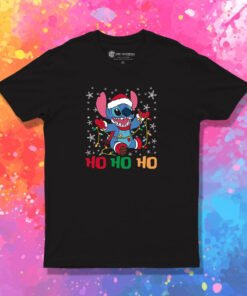 Happy Santa Stitch Ho Ho Ho Christmas T Shirt