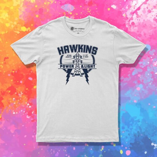 Hawkins Power And Light Stranger Things T Shirt