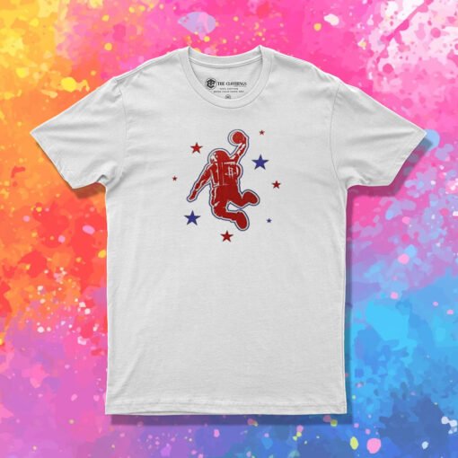 Houston Rockets Dunking Astronaut Graphic T Shirt