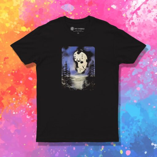 Jason Voorhees Face In The Sky T Shirt