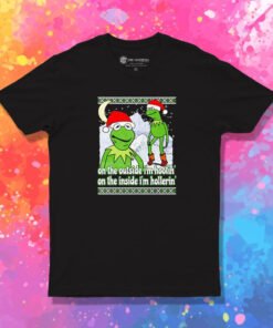 Kermit Hootin & Hollerin At Christmas Tacky T Shirt