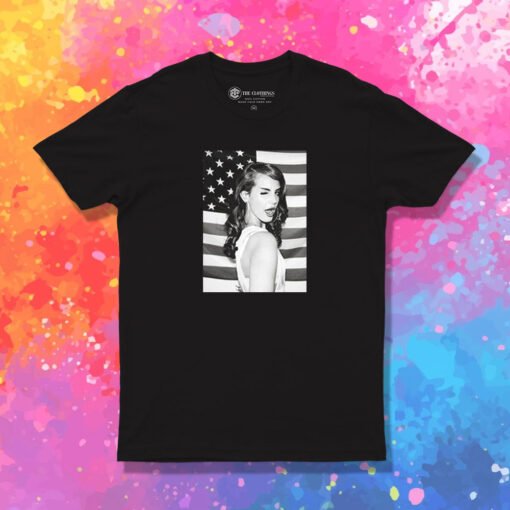 Lana Del Rey American Flag T Shirt