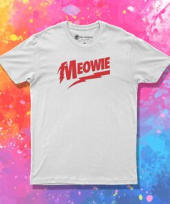 Meowie David Bowie Parody T Shirt