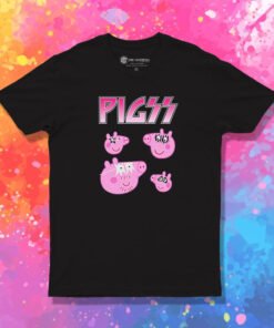 Pigs Peppa Pig x Kiss Band Parody T Shirt