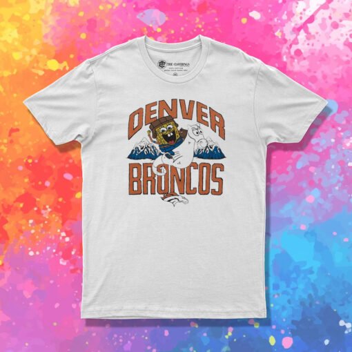 Retro SpongeBob X Denver Broncos T Shirt