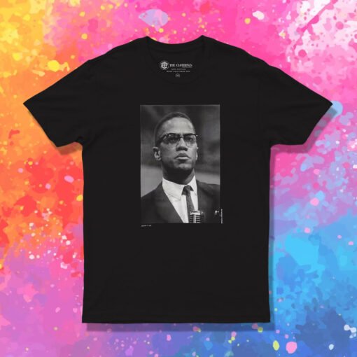 Roy DeCarava Malcolm X Hooded Graphic T Shirt