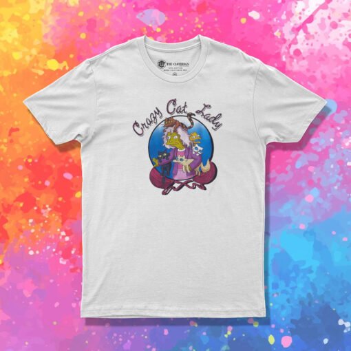 Simpsons Crazy Cat Lady T Shirt