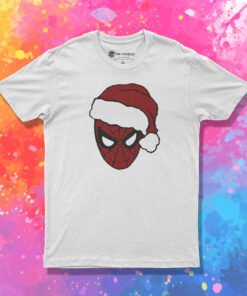 Spiderman Marvel Comics Santa Hat Graphic T Shirt