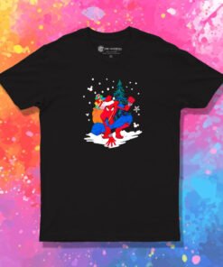 Spiderman Santa Christmas Tree T Shirt