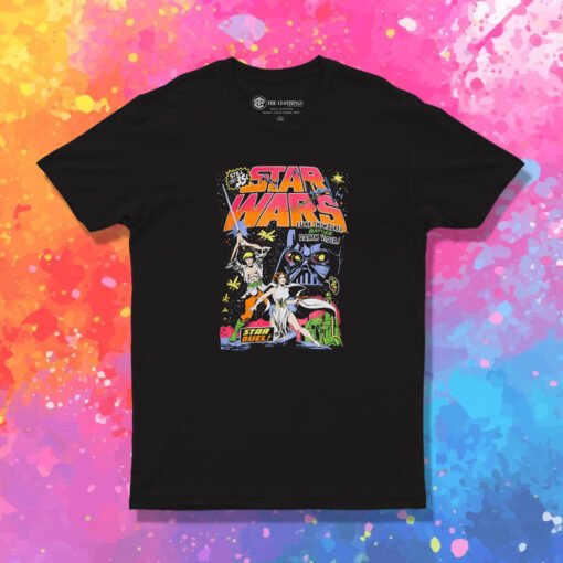 Star Wars Star Duel Luke And Leia Comic Book Cover Graphic T Shirt