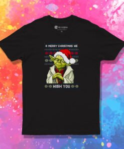 Star Wars Yoda a Merry Christmas We wish You Ugly T Shirt