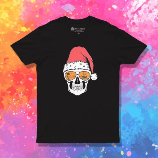 Tampa Bay Santa Skull Holiday Graphic T Shirt