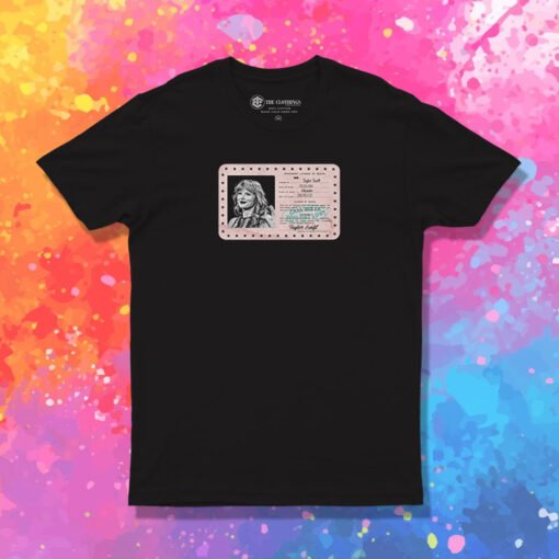 Taylor Swift Permanent License Of Travel Card T Shirt