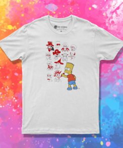 The Simpsons Freeze Max Youth School Doodles T Shirt